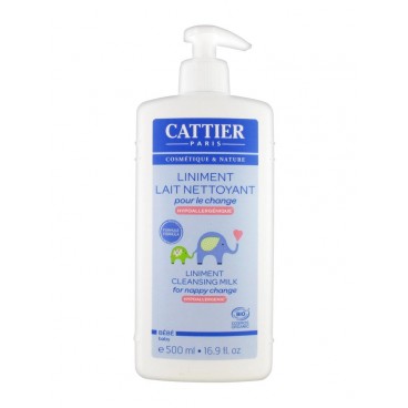 Cattier Bébé Liniment Lait Nettoyant pour le change 500 ml