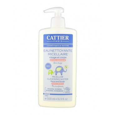 Cattier Bébé Eau Nettoyante Micellaire 500 ml