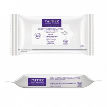 Cattier Lingettes Démaquillantes Visage x25