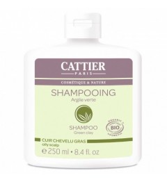 Cattier Shampooing Argile Verte Cuir Chevelu Gras 250 ml