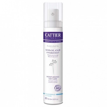 Cattier Soin de Jour Hydratant Elixir Végétal peaux normales 50 ml