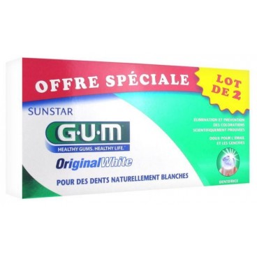 Butler GUM Dentifrice Original White 75ml Lot de 2