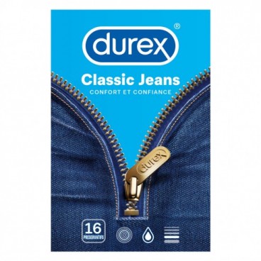 Durex Préservatif Classic Jeans Boite de 16