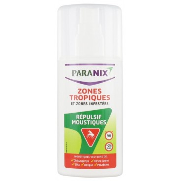 Paranix Répulsif Moustiques Zone Tropique et Zones Infestées Spray 90Ml