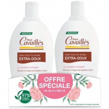 Rogé Cavaillès Extra Doux Gel Lavant Naturel 2x500Ml