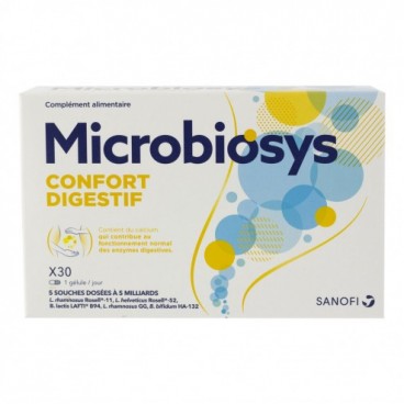 Sanofi Microbiosys Confort Digestif 30 Gélules