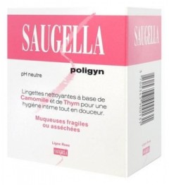 Saugella Poligyn Lingettes Hygiène Intime Paquet de 10