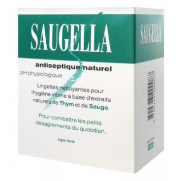 Saugella Antiseptique Lingettes Hygiène Intime Paquet de 10