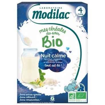 Modilac Premières Céréales Nuit Calme Bio 250 Grammes