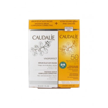 Caudalie Vinoperfect Sérum Eclat Anti-Taches et Soleil Divin SPF 50 Offert