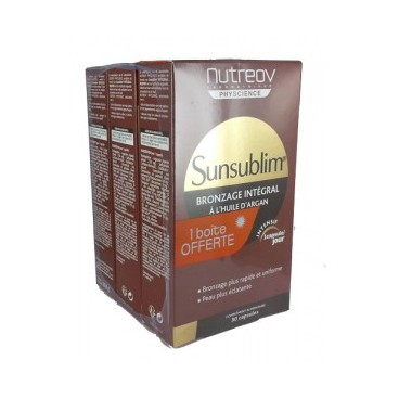 Nutreov Sunsublim Préparation Soleil Bronzage Intégrale 3x30 Capsules