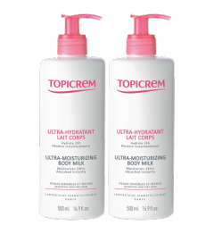 Topicrem Lait Ultra Hydratant Corps Lot de 2x500Ml