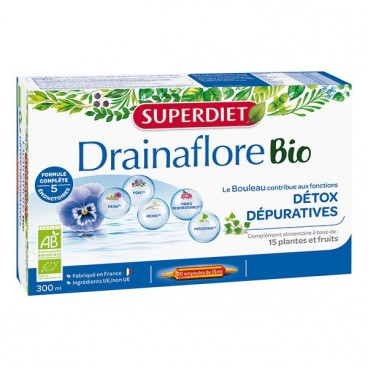 Superdiet Drainaflore Bio 20 Ampoules