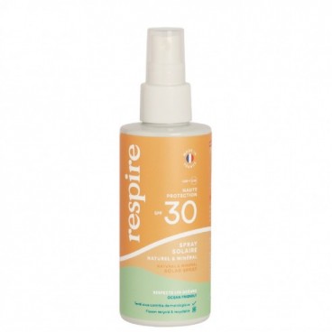 RESPIRE Spray Solaire Naturel et Minéral SPF30 120ml