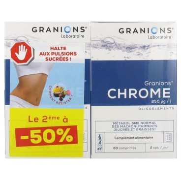 Granions de Chrome 250Mg 2x60 Comprimés