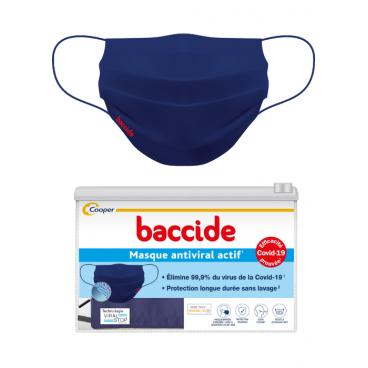 Baccide Masque Antiviral Actif Catégorie 1 Lavable 20 Fois