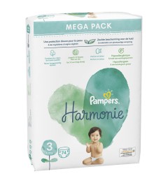 Pampers Harmonie Couche Taille 3 Paquet de 74