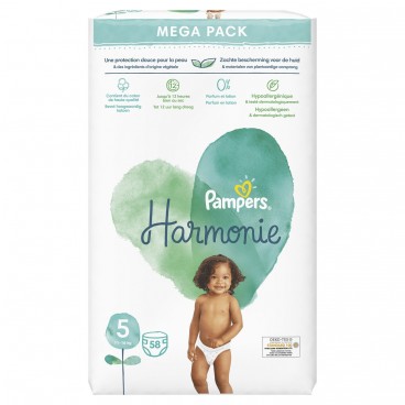 Pampers Harmonie Couche Taille 5 Paquet de 58