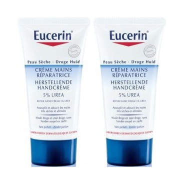 Eucerin Crème Mains très Sèches 5% Urée 2x75Ml pas cher