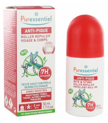 Puressentiel Anti Pique Roller Répuslif Visage et Corps 50Ml