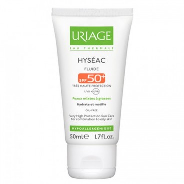 Uriage Hyseac SPF50 Fluide Peaux Mixtes à Grasses 50Ml, Uriage