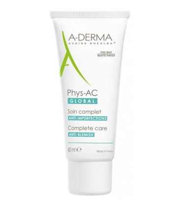 Aderma phys-ac global soin anti-imperfections 40ml