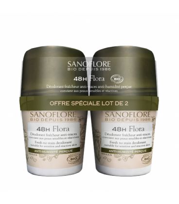 Sanoflore Déodorant Bille 48H Flora 2x50Ml