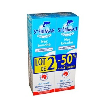 Stérimar Enfants Spray Hypertonique Nez bouché 2x100Ml pas cher