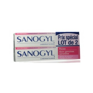 Sanogyl Rose Dentifrice Gencive Sensible 2x75Ml