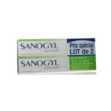 Sanogyl Bi protect Dentifrice Dents et Gencives Sensible 2x75Ml