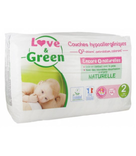 LOVE & GREEN Couches hypoallergéniques taille 5 (11-25kg) 40 couches pas  cher 