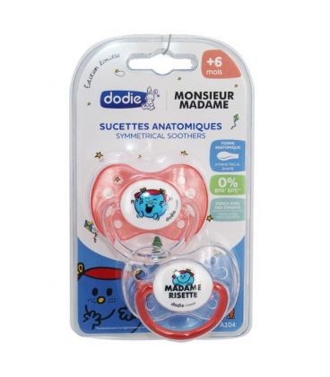 Dodie Sucettes Duo Mme Risette Plus de 6 Mois A104