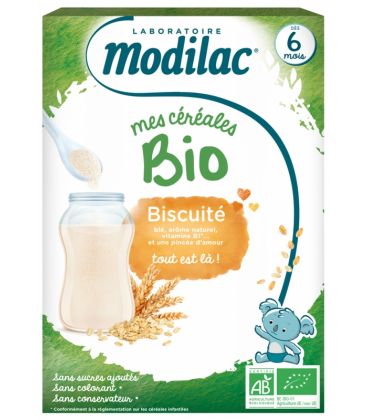 Modilac Cérales Bio Biscuité 250 Grammes