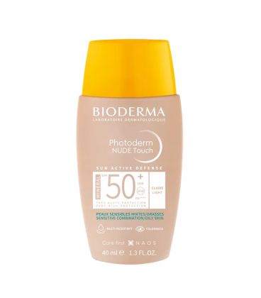 Bioderma Photoderm Nude Touch Teinté Clair SPF50 40Ml