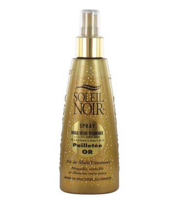 Soleil Noir Huile Sèche Vitaminée 150Ml Pailleté Or