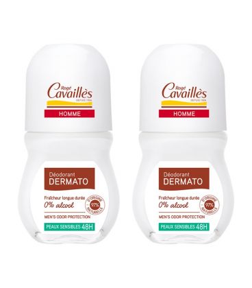 Rogé Cavailles Déodorant Hommes Anti Odeurs 48H Roll On 2x50Ml
