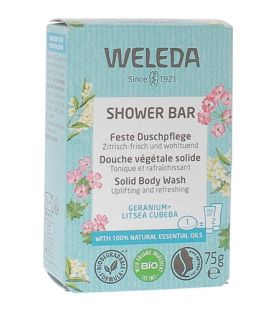 Weleda Shower Bar Douche Geranium et Listea 75 Grammes
