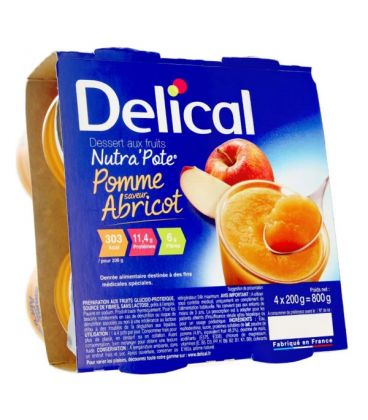 Délical Nutra Pote Pommes Abricot 4x125 Grammes