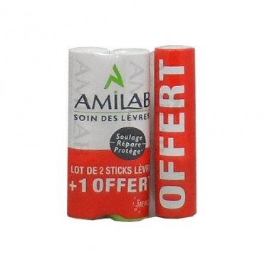 Amilab Stick Lèvres 2+1 offert