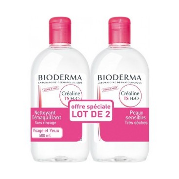 Bioderma Créaline TS H2O Solution Micellaire 2x500 ml, Bioderma