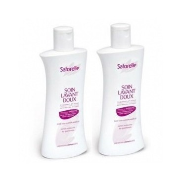 SAFORELLE Soin lavant intime doux irritations et quotidien 2x500ml pas cher  