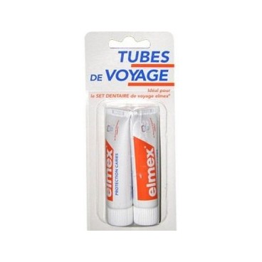 Elmex Dentifrice 2 Tubes de Voyage pas cher