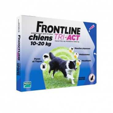 Frontline Tri Act Chiens M 10 à 20Kg 6 Pipettes