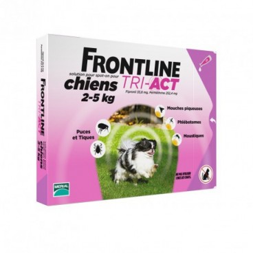 Frontline Tri Act Chiens XS 2 à 5Kg 3 Pipettes