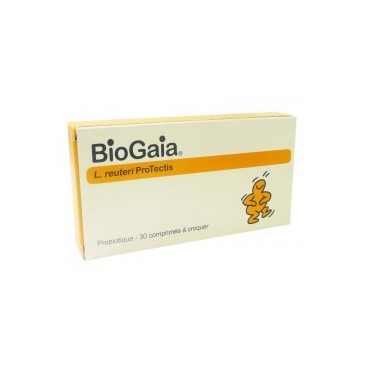 Biogaia Probiotique Comprimés à Croquer Gout Citron 30 Comprimés