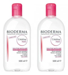 Bioderma Créaline H2O Sans Parfum 500ml Lot de 2, Bioderma