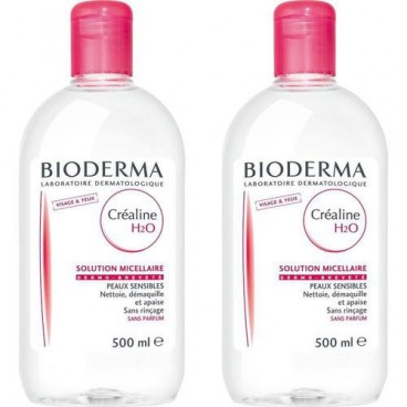 Bioderma Créaline H2O Sans Parfum 500ml Lot de 2, Bioderma