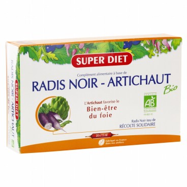 Superdiet Solution Buvable Radis Noir Artichaut 20 Ampoules