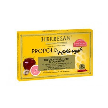 Herbesan Propolis Gelée Royale 30 Ampoules de 15Ml