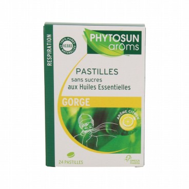 Phytosun Aroms Pastilles Sans Sucre Citron Boite de 24